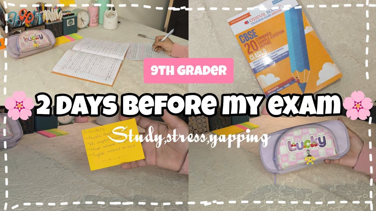 2 Days Before My Exam😭📚🖇As a 9th grader👀🌸Ft. Bohut sari pdhai!! 🥲👀