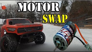 Arrma Senton 4x4 Motor Swap - Cheaper Option - Better Results - HOW TO - Traxxas Titan 12T 550 - DIY