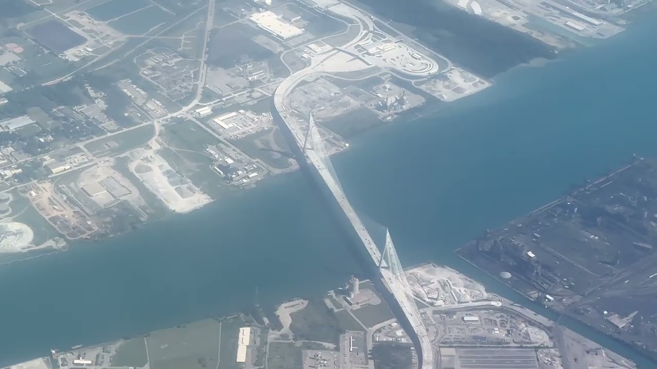 Breathtaking Aerial Tour of the Gordie Howe International Bridge | Detroit–Windsor Flyover