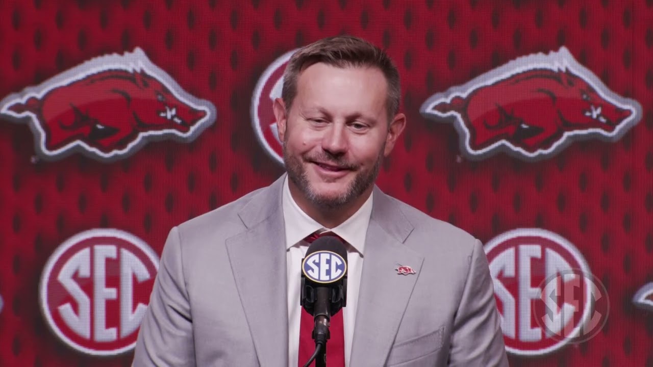 Ryan Silverfield Arkansas SEC Media Days 2026 Small Room