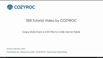 CSV to Database Table - SSIS tutorials for Beginners by COZYROC