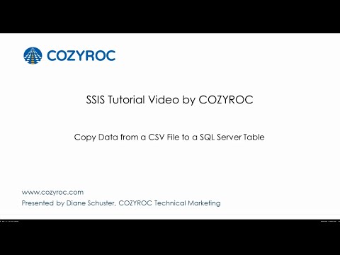 CSV to Database Table - SSIS tutorials for Beginners by COZYROC