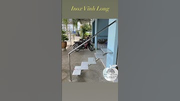 Thi công cầu thang xương cá + lót đá trắng ngọc tại Inox Vĩnh Long