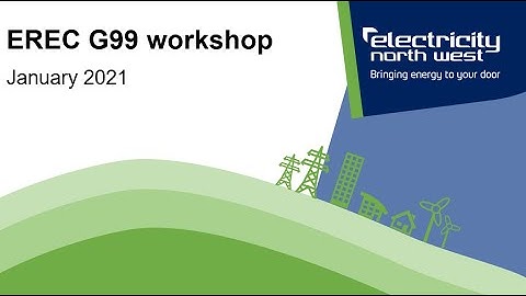 EREC G99 Online Workshop - January 2021