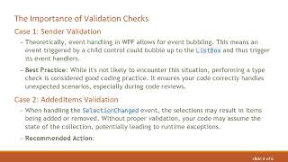 Ensuring Proper Validation Checks for Event Handler Arguments in WPF
