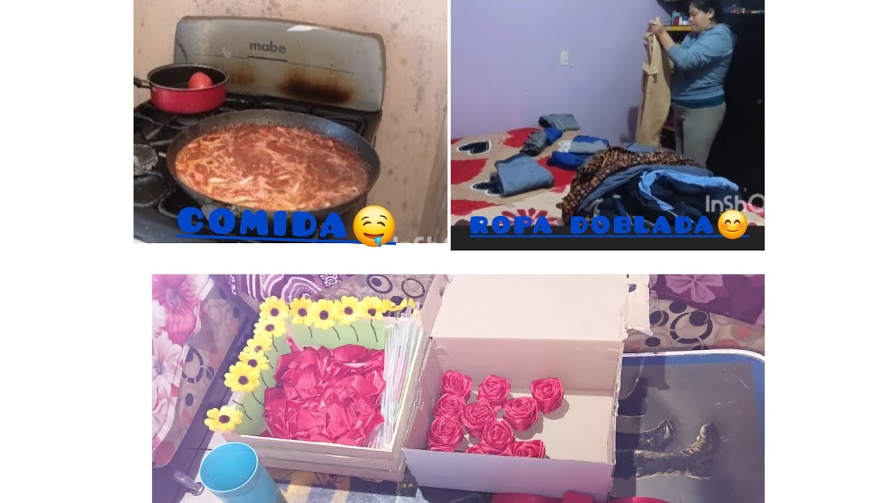 Prepando. Comida +doblando ropa +un repaso 