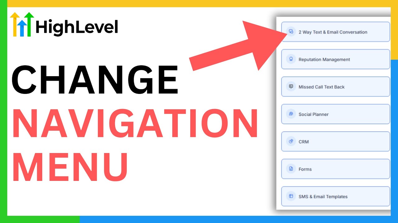 How to Change a Nav Menu in GoHighLevel [QUICK GUIDE] - YouTube