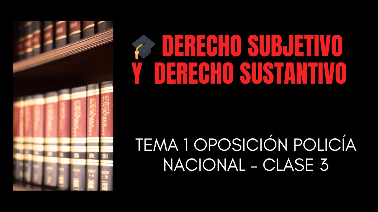 🎓 Derecho Subjetivo y Derecho Sustantivo – Clase 3 del Tema 1