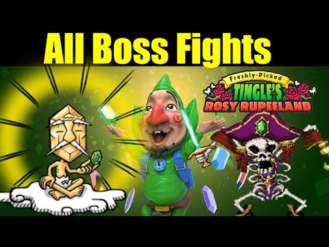 All Boss Fights - Freshly-Picked Tingle's Rosy Rupeeland (The Legend of Zelda Spin Off)