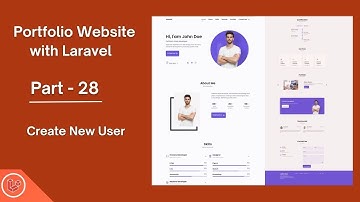 Build a STUNNING Laravel Portfolio Website from Scratch |  Create New User