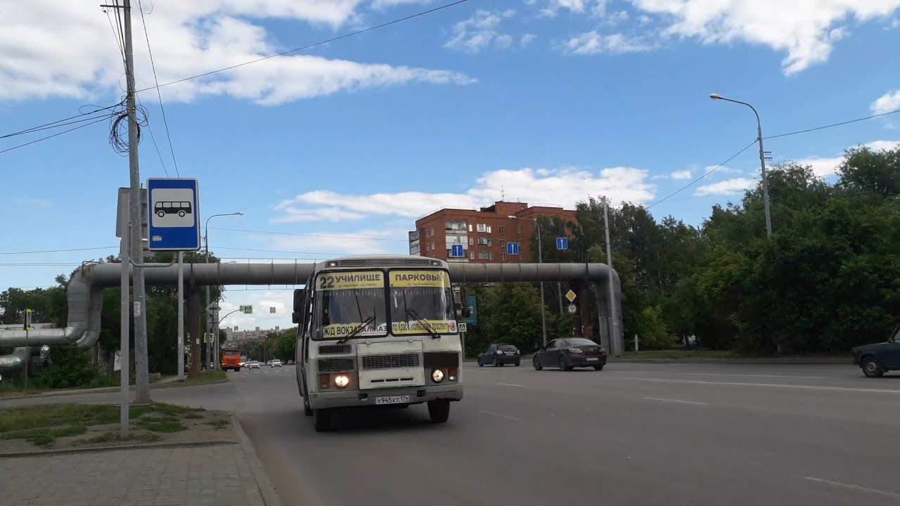 поездка на автобусе паз 32054 ( 40, K0, H0, L0, ), ( 2011 г.в ), у945хт174, маршрут 22