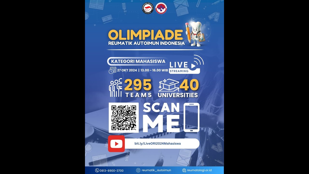 Olimpiade Reumatik-autoimun Indonesia WAOD 2024 [MAHASISWA] - YouTube