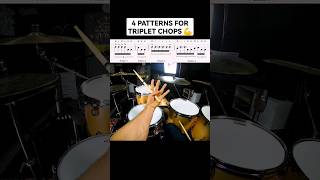 4 drum patterns for triplet chops 💪