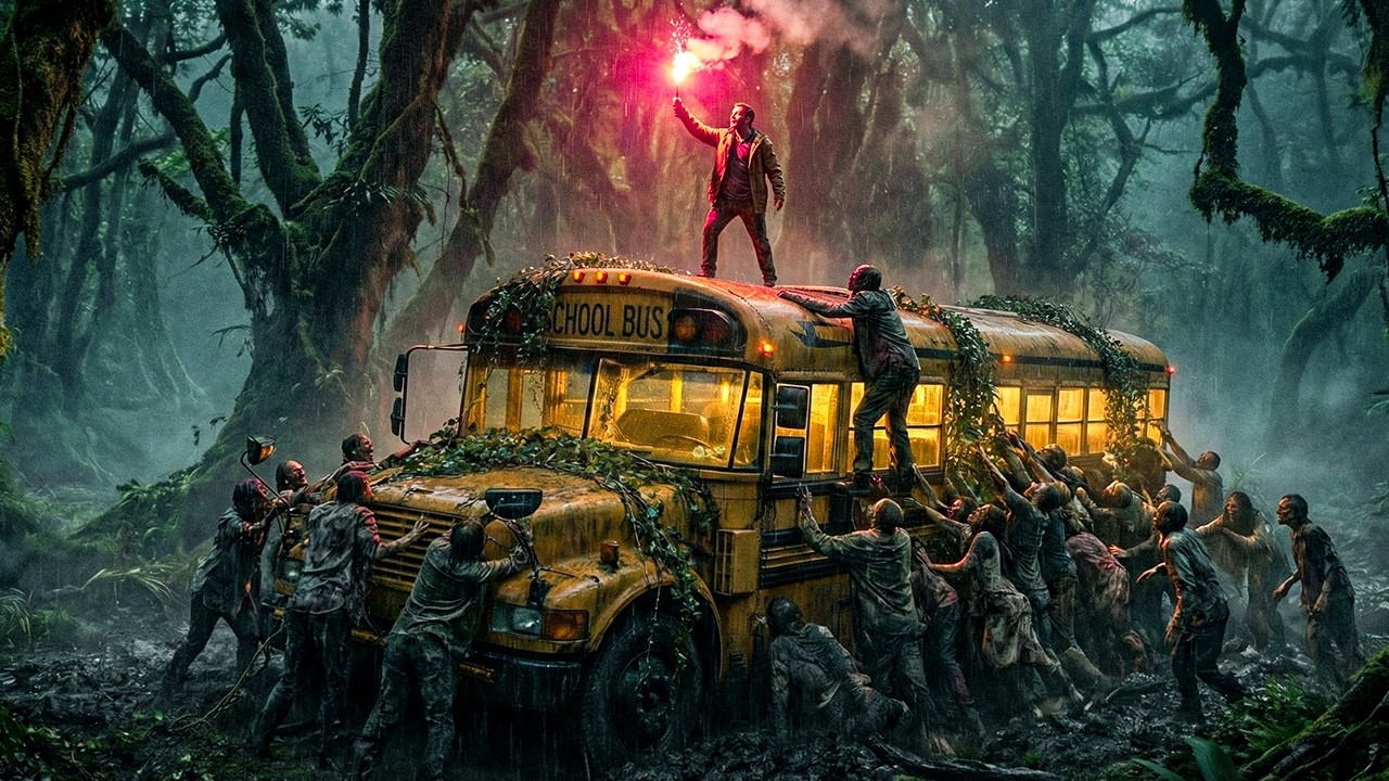 I Found an Abandoned School Bus and Turned it into a Secret Zombie Bunker (ASMR)