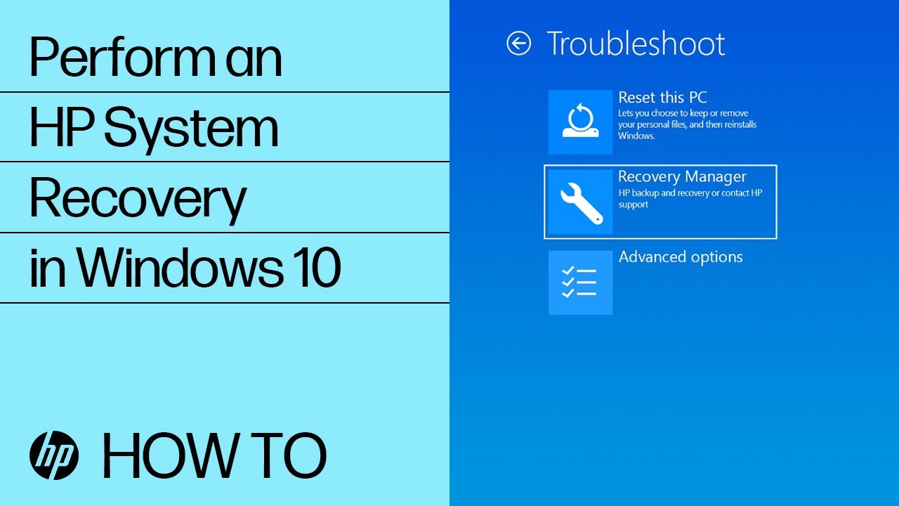 Perform an HP System Recovery in Windows 18  HP Computers  @HPSupport