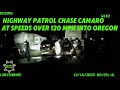 Highway Patrol Chase Camaro At Speeds Over 120 MPH Into Oregon