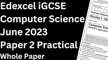 Edexcel iGCSE Computer Science Paper 2 2023