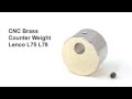 Lenco counter weight upgrade   pt 2  cnc brass rhodium plated counter weight