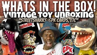 Unboxing Vintage Street Sharks, GPK Cards, Etc #Streetsharks #GPK