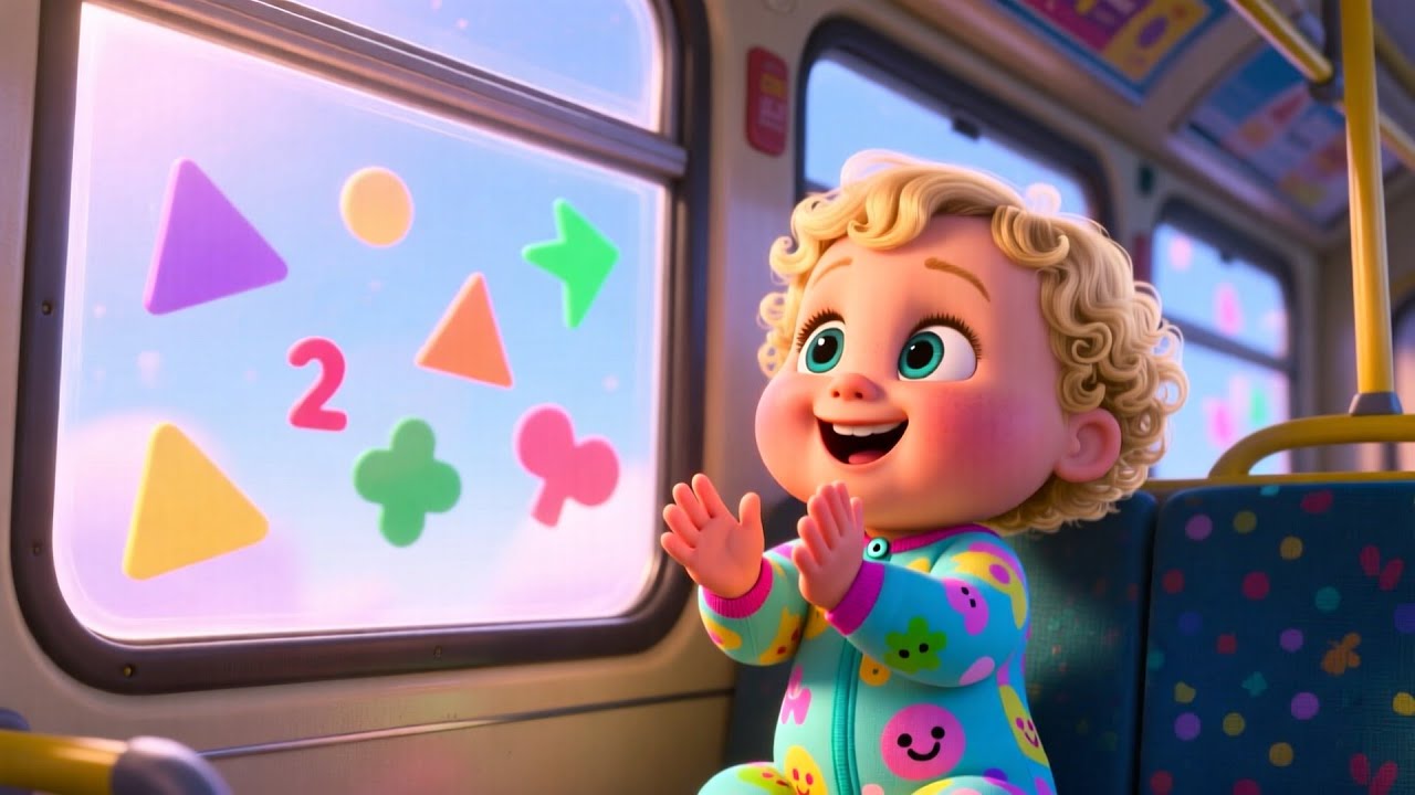 Flying Buses Over Rainbow | Fun Adventure Song for Kids | Playful Nursery Rhyme