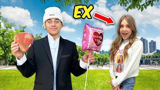 Asking My Ex-Girlfriend To Be My Valentine! ❤️ (she said yes)