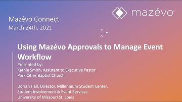 Mazévo Connect - Using Approval Workflows