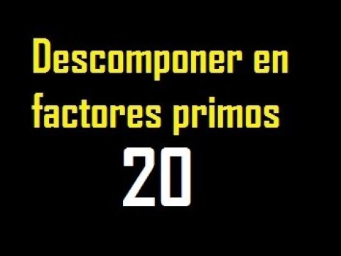 Video: ¿Cuáles son los factores para 20?