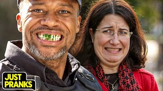 Something Was Stuck in the Officer’s Teeth… 😬🤣 | Just Pranks