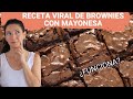 Receta viral de brownies de chocolate con mayonesa