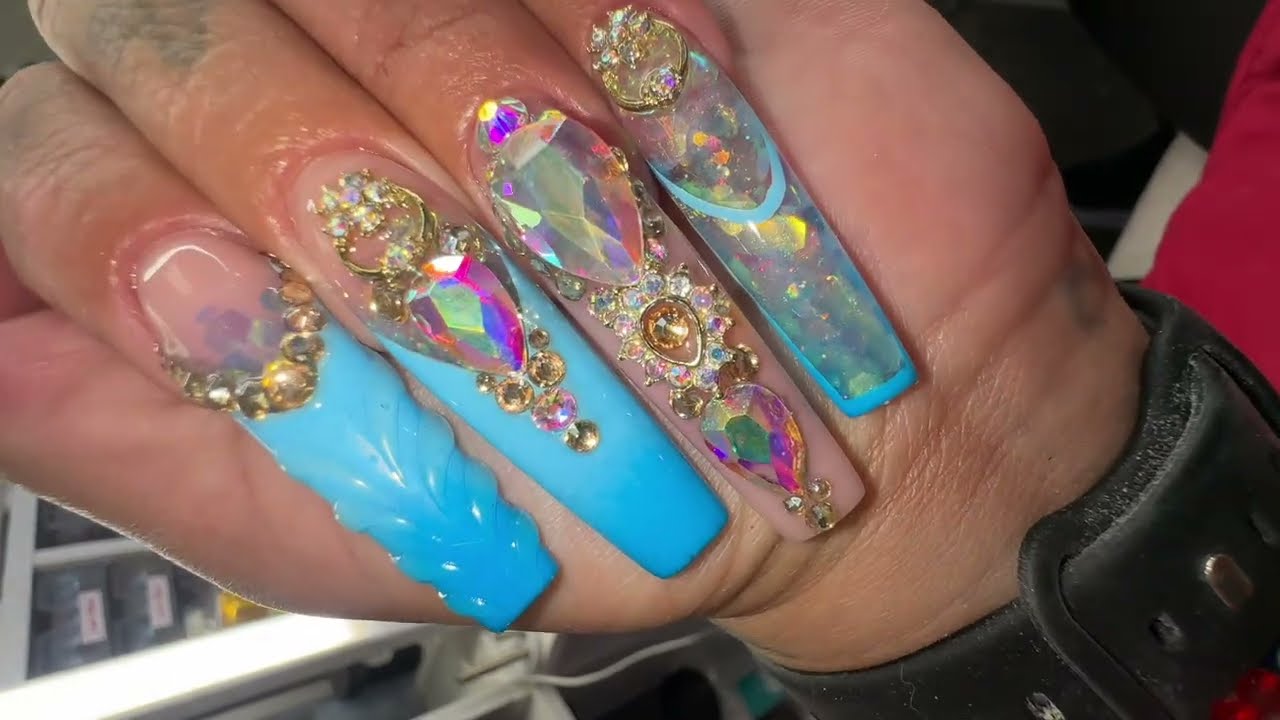 Watch me do my nails | MakarttPro gel polish | Bling nails 