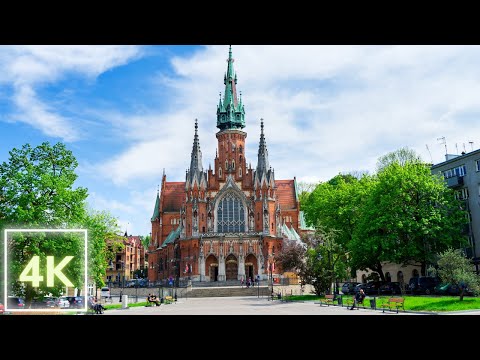 4K Kraków Podgórze St Józefa في كراكوف تجول في ساحة سوق Podgórze بولندا 4K 