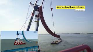 Cadvisual SYNCHRO 4D plan merged with timelaps video Haringvlietbrug