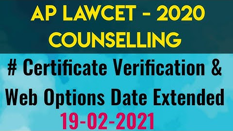 Certificate verification & Web Option date extended | By Krishna