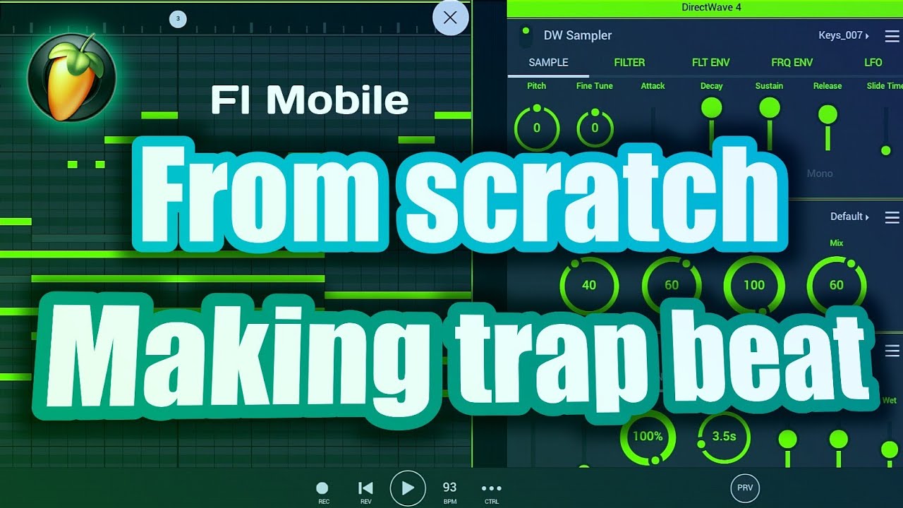 Making Trap Beat From Scratch In Fl Studio Mobile - YouTube