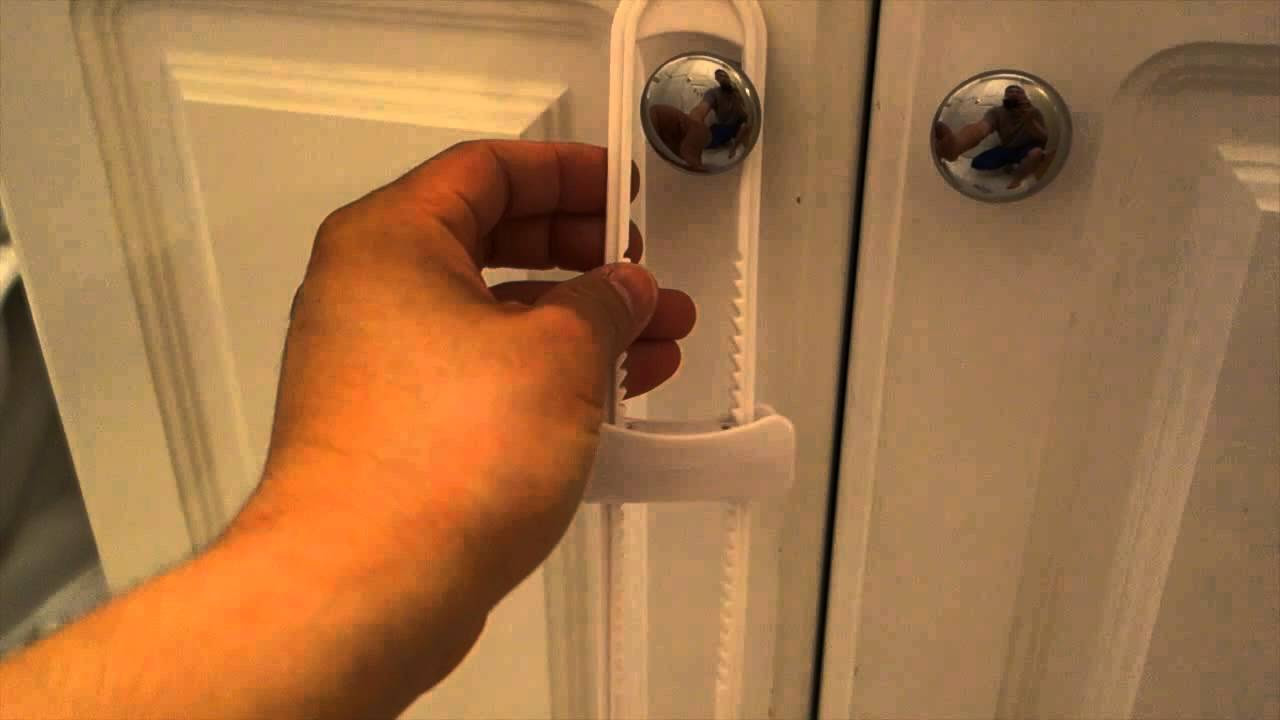 Safety 1st | How to use Cabinet slide lock safety accessory - YouTube