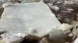 : U.P. Escanaba River Ice Breakup 2021