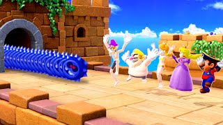 Super Mario Party Minigames - Shadow Queen Peach Vs Koops Vs Mr. Luigi Vs Mario Pirate (Master CPU)