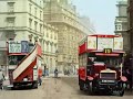 Great colorized film about London&#39;s buses and taxis in 1924 [A.I. enhanced &amp; new method colorized]