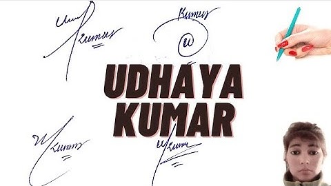 Udhaya Kumar name signature with arooj