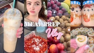 Productive MOM reset vlog 🫐 fridge restock, meal prep & toddler snack ideas!