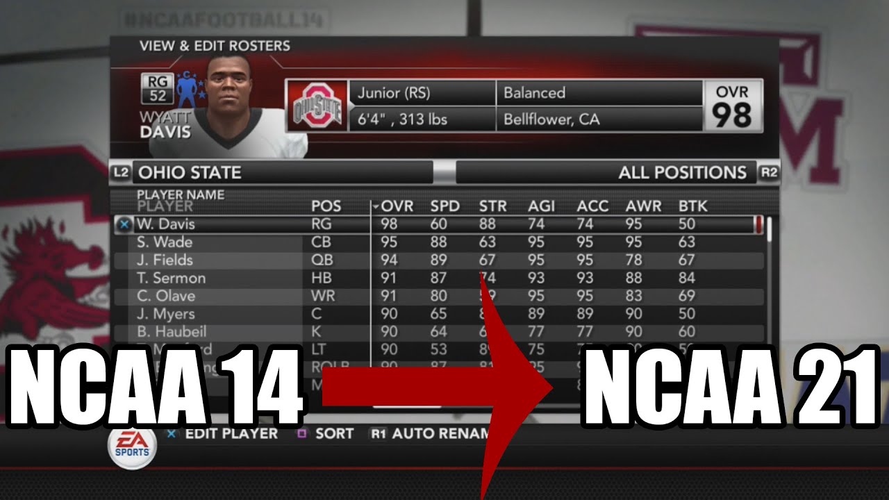 NCAA FOOTBALL 21 | How to get 2020/2021 Rosters on NCAA 14 ( PS3 & XBOX 360)