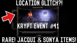 MK11 - KRYPT EVENT #41 LOCATION GLITCH?! (RARE! Jacqui & Sonya Items)