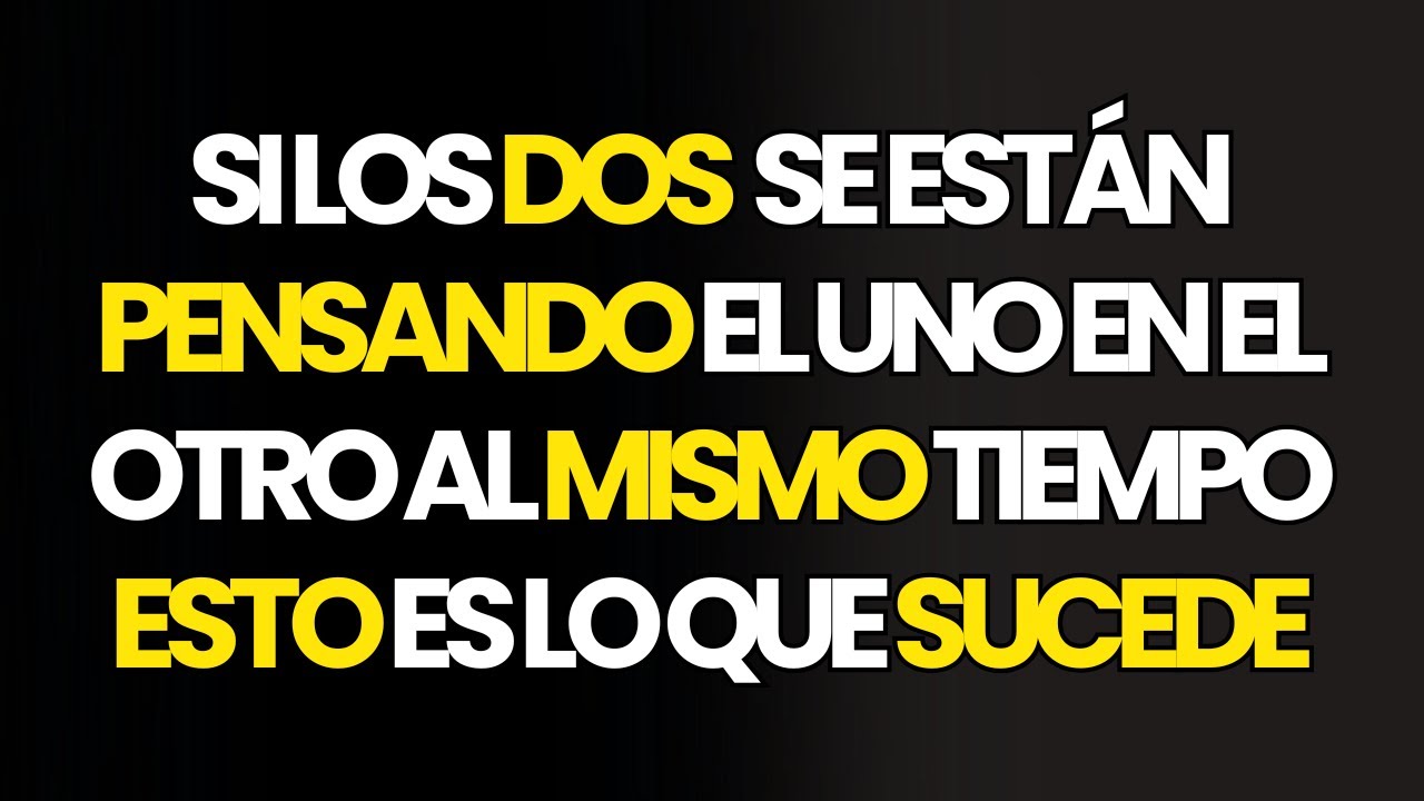 Cuando dos personas se PIENSAN la una en la otra al MISMO TIEMPO esto es lo que realmente sucede...