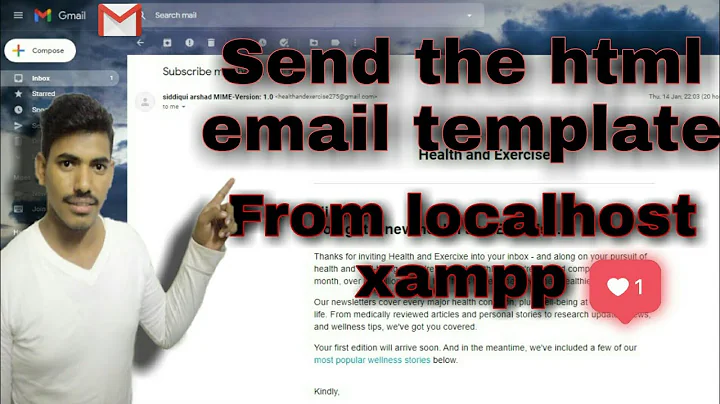 How to send HTML Email template using php and css from localhost xampp