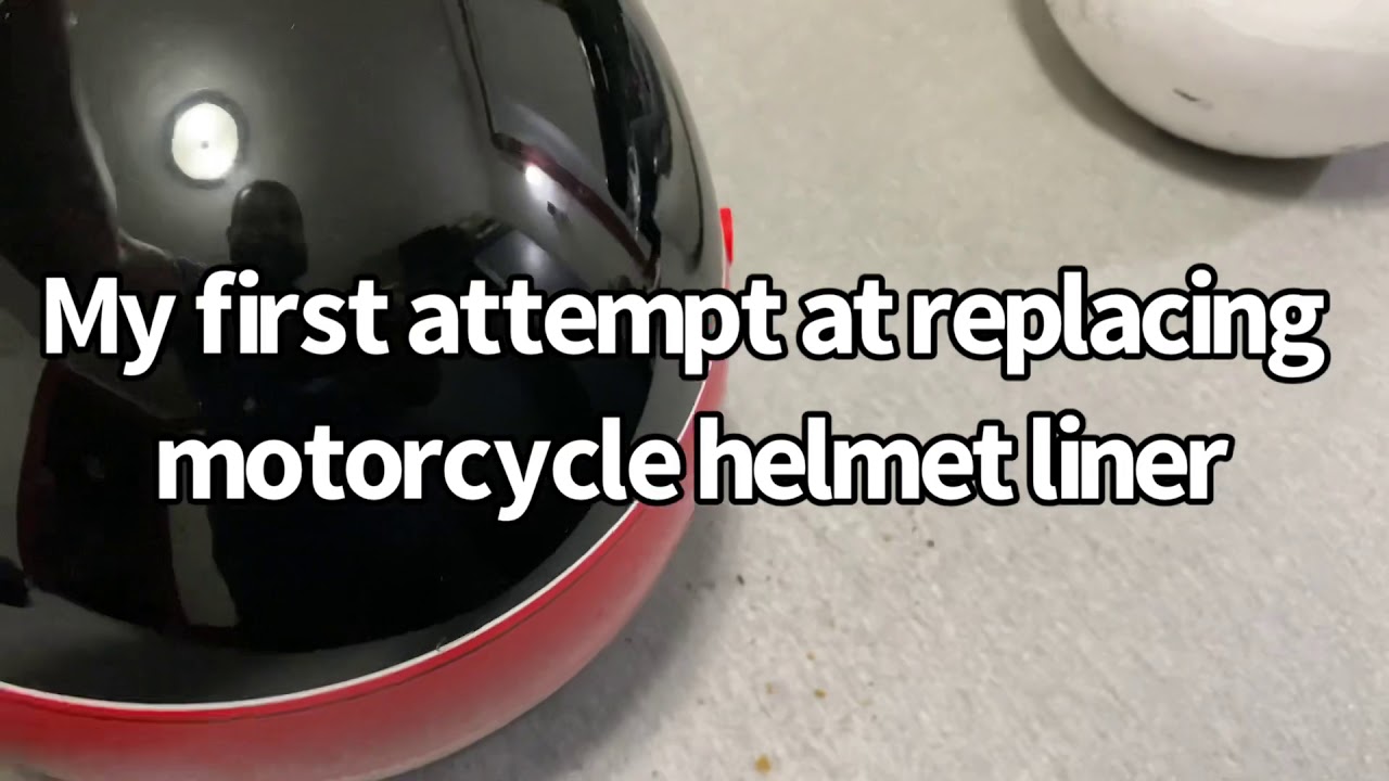 My first attempt at replacing motorcycle helmet liner YouTube
