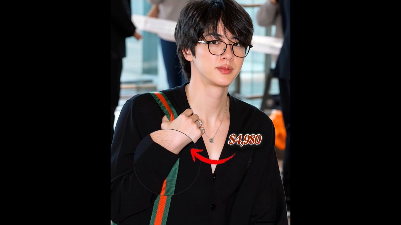 BTS Jin $4,980 Gucci Bag Brand & Price 😱 Airport Outfit Breakdown