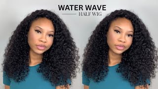 HOW TO: Water Wave Curly Flip Over Half Wig (No Leave Out) ft. ISEE Hair