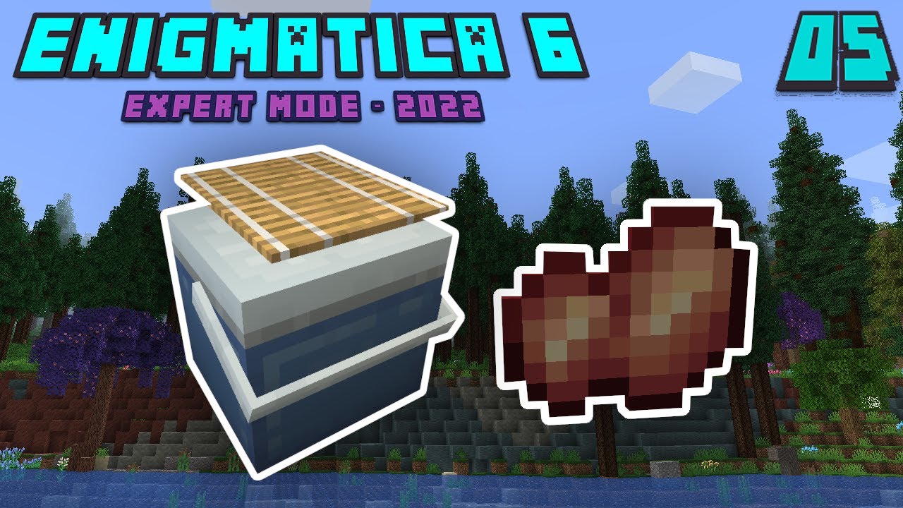 Lets Play Enigmatica 6 Expert EP 5 - Gathering Resources for Magma Crucible! Sushi Go Crafting!