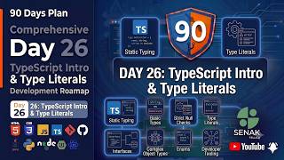 🔥 Day 26  - 90 Days Full Stack Challenge | TypeScript Introduction, Setup, Tools & Core Types 🚀 Full Stack Developer Self Introduction React Next Js Node Js Akshay Indraganti