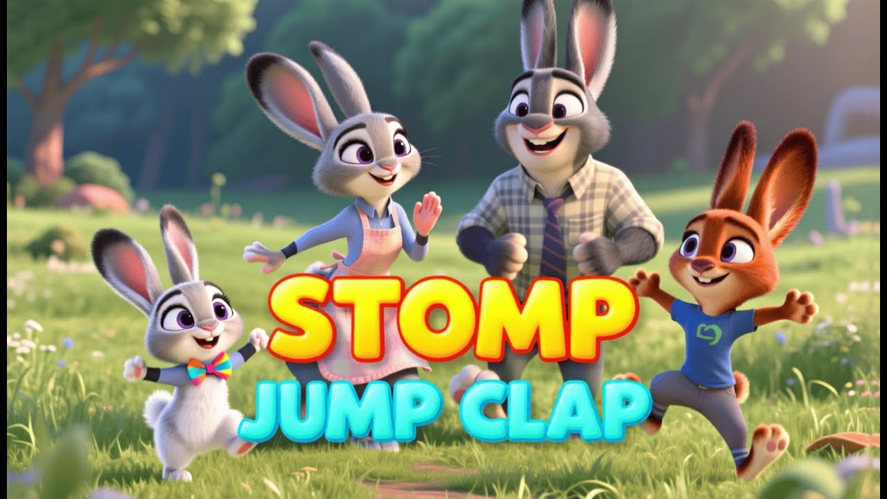 Stomp Jump Clap! 🐰 | Fun Action Song for Kids & Toddlers - YouTube